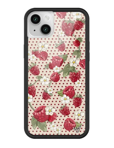 Wildflower Raspberry Polka Dot Iphone Case