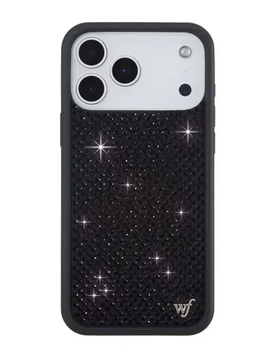 Wildflower Rhinestone Iphone Case Black