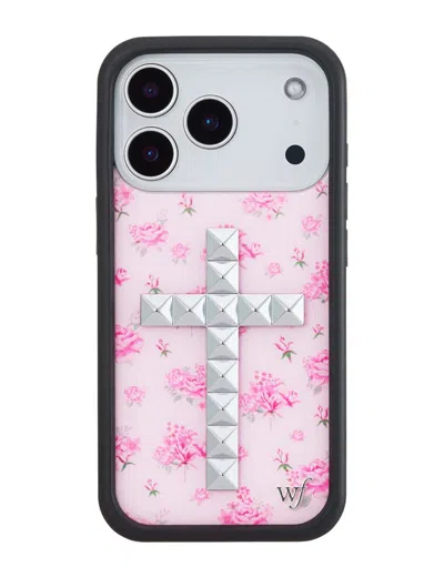 Wildflower Stud Cross Forget Me Not Floral Pink Iphone Case