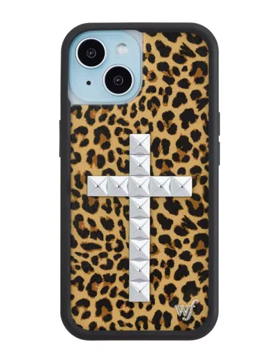 Wildflower Stud Cross Meow Iphone Case In Animal Print
