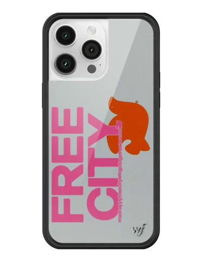 Wildflower The Madhappy & Freecity Togetherforever / Grey & Pink Iphone Case In Black