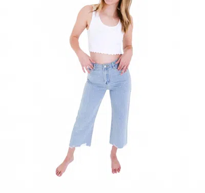 Wildflower Women's Denim High Rise Pant In Blue