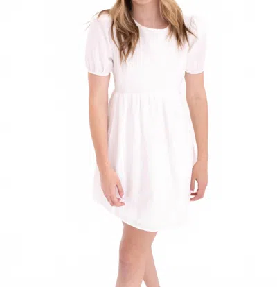 Wildflower Women's Lace Up Mini Dress In White
