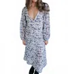 Wildflower Women's Long Sleeve Midi Dress In Blue In Blue