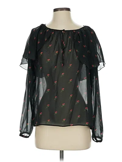 Pre-owned Wildfox 3/4 Sleeve Blouse In Black