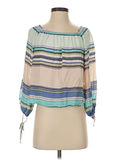 Pre-owned Wildfox 3/4 Sleeve Blouse In Blue