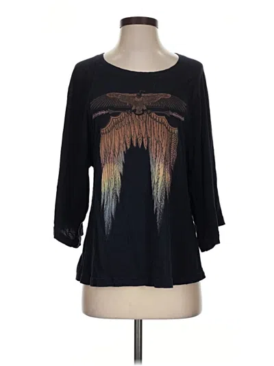 Pre-owned Wildfox 3/4 Sleeve T-shirt In Black