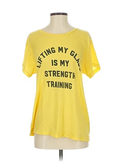 Pre-owned Wildfox Active T-shirt In Yellow