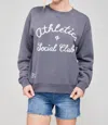 Wildfox Athletics And Social Club Cody Sweatshirt In Faded Indigo In Multi