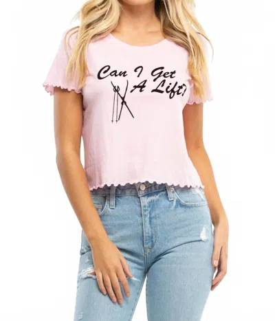Wildfox 'can I Get A Lift' Sydney Cropped Tee In Carnation In Pink