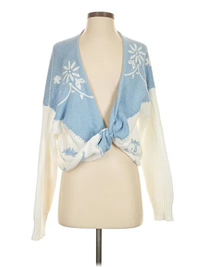 Pre-owned Wildfox Cardigan Sweater In Blue
