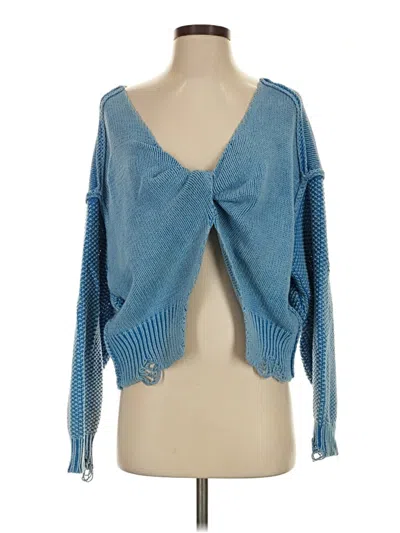 Pre-owned Wildfox Cardigan Sweater In Blue