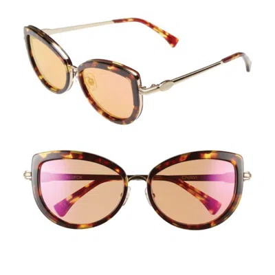 Wildfox Chaton Frame Sunglasses In Tortoise In Brown