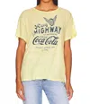 Wildfox Coca Cola Tee In Lemon In Yellow