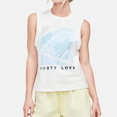 Wildfox Forty Love Riley Tank In White