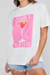 Wildfox French Martini Tee In White In White