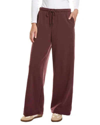 Wildfox Lindy Wide Leg Pant In Burgundy