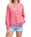 Wildfox Long Sleeve Cut-out Shoulder Pullover Hoody In Carmine Red In Animal Print