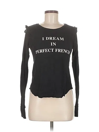 Pre-owned Wildfox Long Sleeve T-shirt In Black