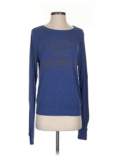 Pre-owned Wildfox Long Sleeve T-shirt In Blue