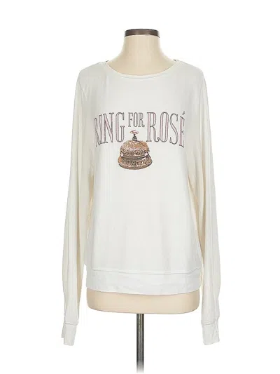 Pre-owned Wildfox Long Sleeve T-shirt In White
