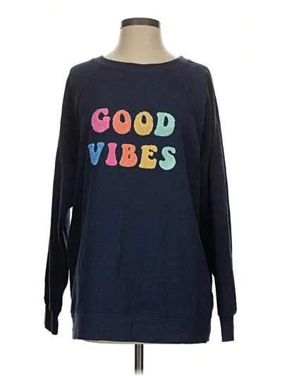 Pre-owned Wildfox Long Sleeve T-shirt In Blue