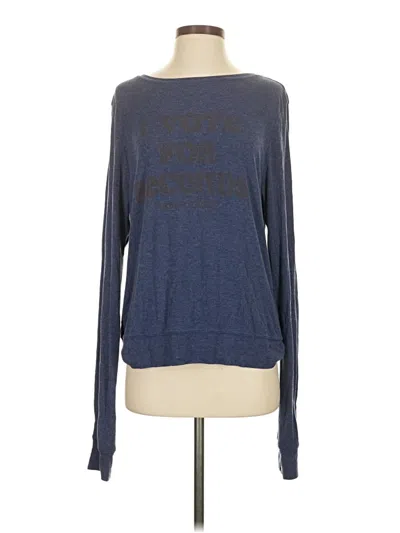 Pre-owned Wildfox Long Sleeve T-shirt In Blue