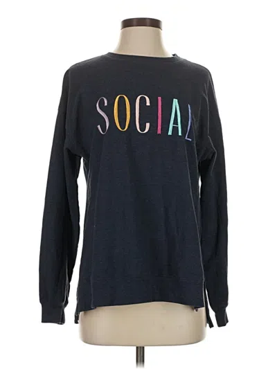 Pre-owned Wildfox Long Sleeve T-shirt In Blue