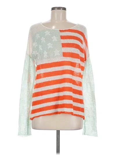 Pre-owned Wildfox Long Sleeve T-shirt In Orange