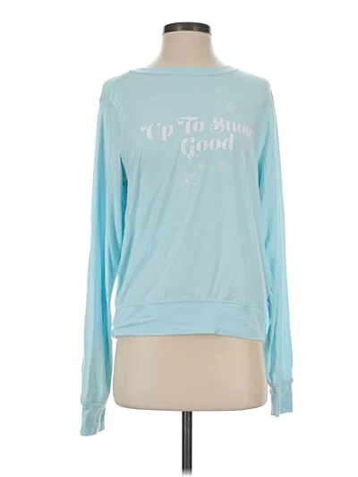 Pre-owned Wildfox Long Sleeve T-shirt In Teal
