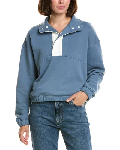 Wildfox Marlo 1/2 Snap Pullover In Blue