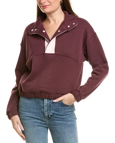 Wildfox Marlo 1/2 Snap Pullover In Ufy-vineyard Wine