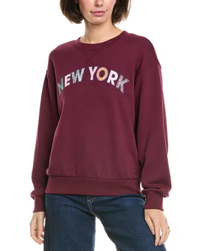Wildfox New York Alex Sweatshirt In Burgundy