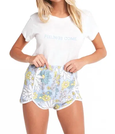Wildfox No9 'feelings Come' Short Sleeve Tee In Clean White