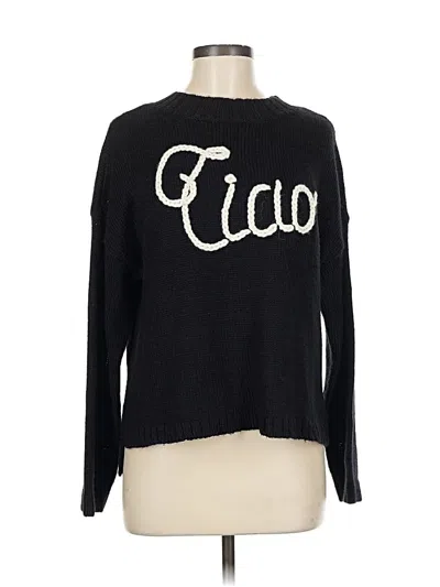 Pre-owned Wildfox Pullover Sweater In Black