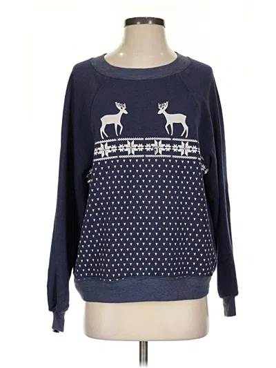 Pre-owned Wildfox Pullover Sweater In Blue