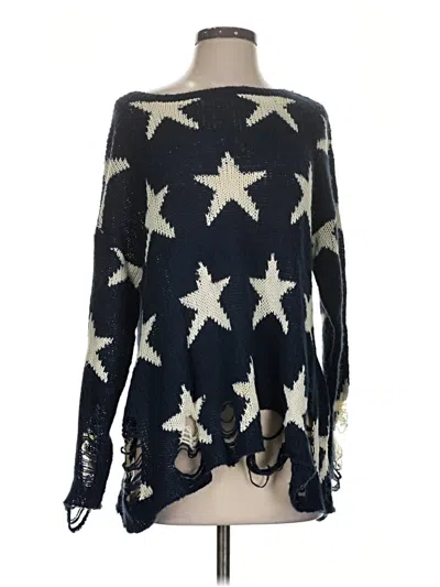 Pre-owned Wildfox Pullover Sweater In Blue