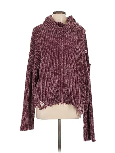 Pre-owned Wildfox Pullover Sweater In Burgundy