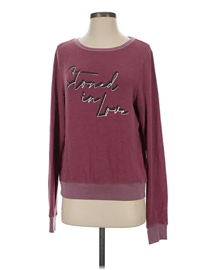 Pre-owned Wildfox Pullover Sweater In Burgundy