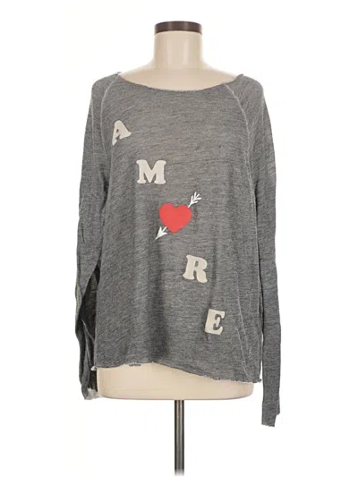 Pre-owned Wildfox Pullover Sweater In Gray