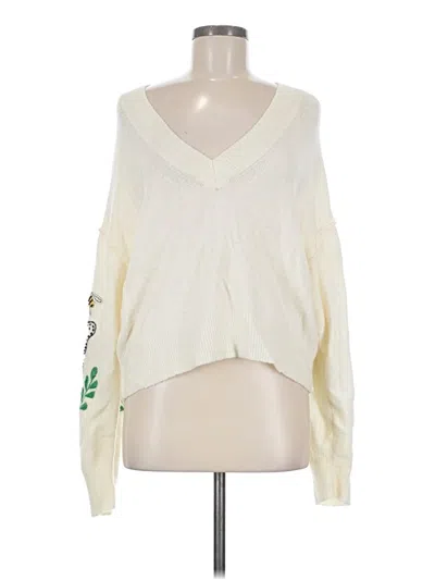 Pre-owned Wildfox Pullover Sweater In Ivory
