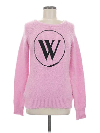 Pre-owned Wildfox Pullover Sweater In Pink