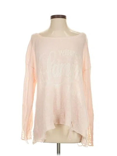 Pre-owned Wildfox Pullover Sweater In Pink