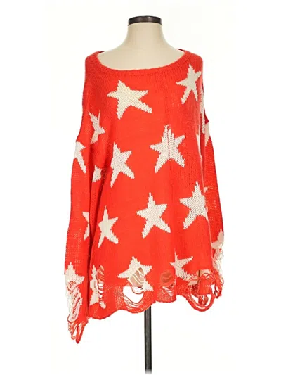 Pre-owned Wildfox Pullover Sweater In Red