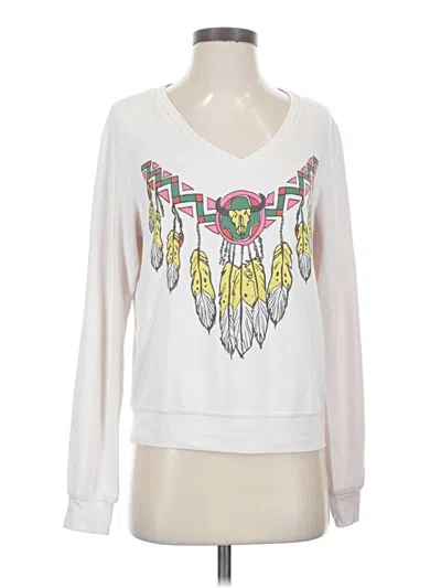 Pre-owned Wildfox Pullover Sweater In White