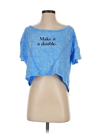 Pre-owned Wildfox Short Sleeve T-shirt In Blue