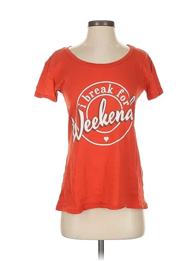 Pre-owned Wildfox Short Sleeve T-shirt In Orange
