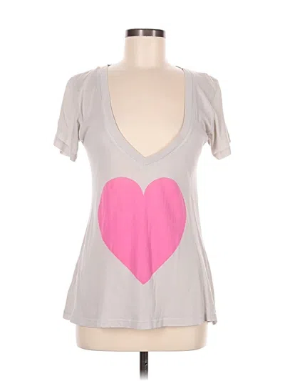 Pre-owned Wildfox Short Sleeve T-shirt In Gray
