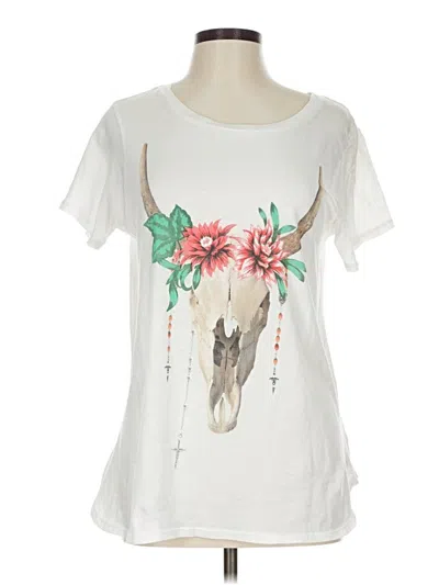 Pre-owned Wildfox Short Sleeve T-shirt In White