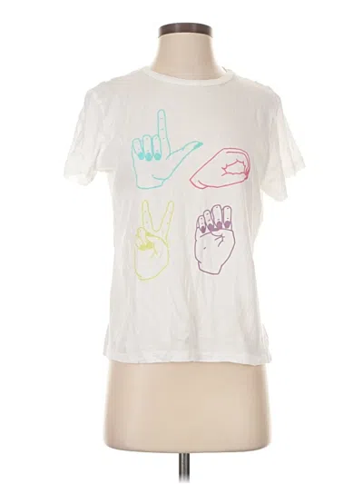 Pre-owned Wildfox Short Sleeve T-shirt In White